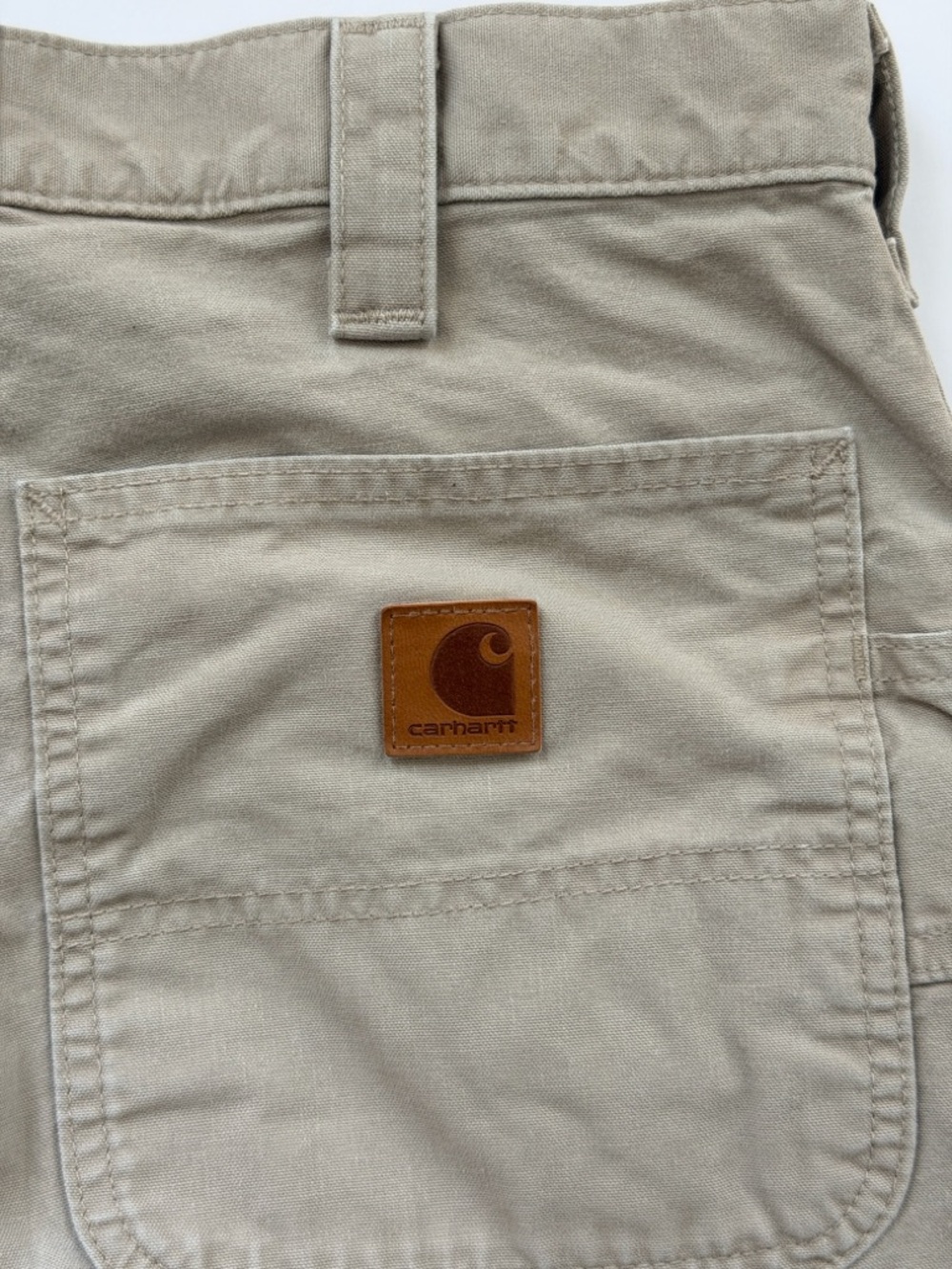 Carhartt B151 Dungaree Fit Pants Mens 32x29 Tan Carpenter Workwear Utility - Picture 9 of 9